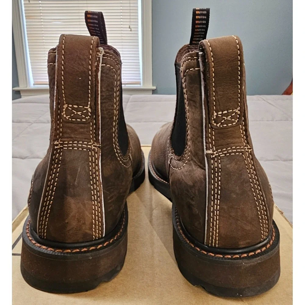 Ariat® (Men's 10 WIDE) Groundbreaker™ Chelsea Waterproof Steel Toe Work Boot